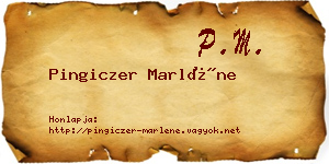 Pingiczer Marléne névjegykártya